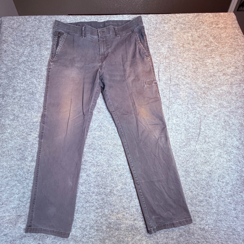 Weatherproof Utility Work Pants Mens 34x32 Grey Stretch Straight Leg W0F7065C
